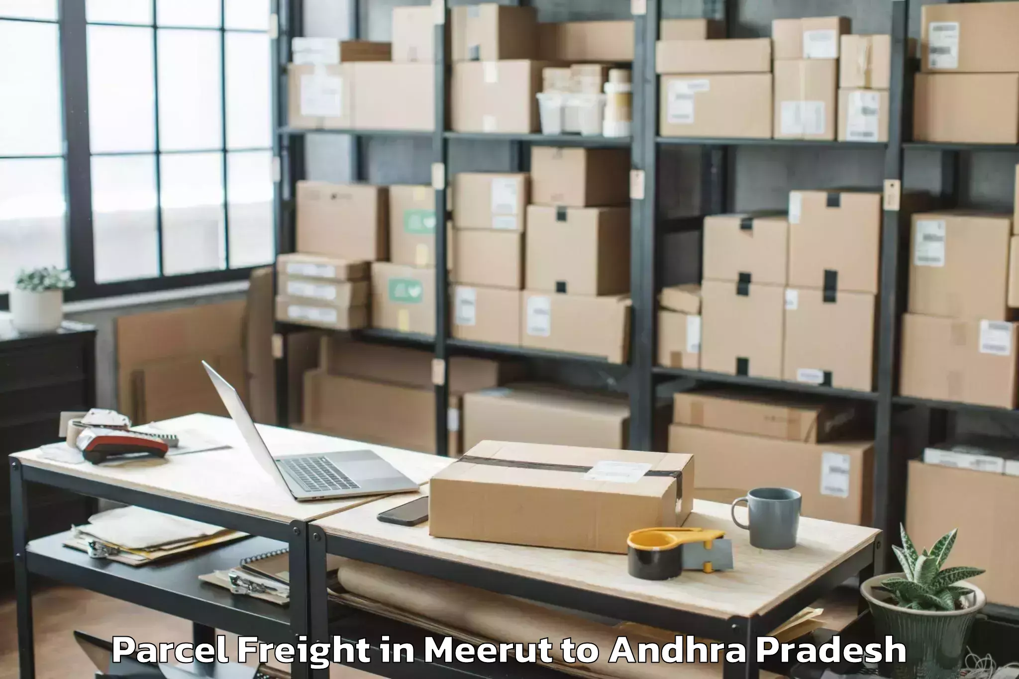 Quality Meerut to Podili Parcel Freight